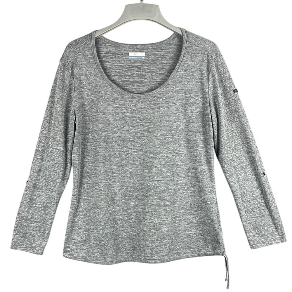 Columbia Fitted Long Sleeve 3/4 Sleeve T-Shirt Womens‎ Size Large Grey